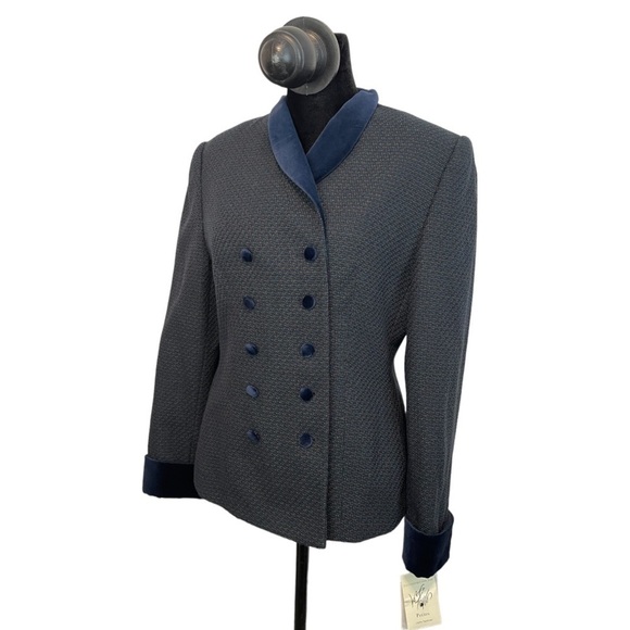 NWT Lord & Taylor 100% Pure New Wool Double Breasted Blazer  Women's Siz… - Picture 2 of 12